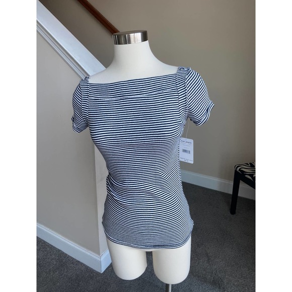 NWT--Free People Ahoy boat neck striped tee, size small - Picture 2 of 7